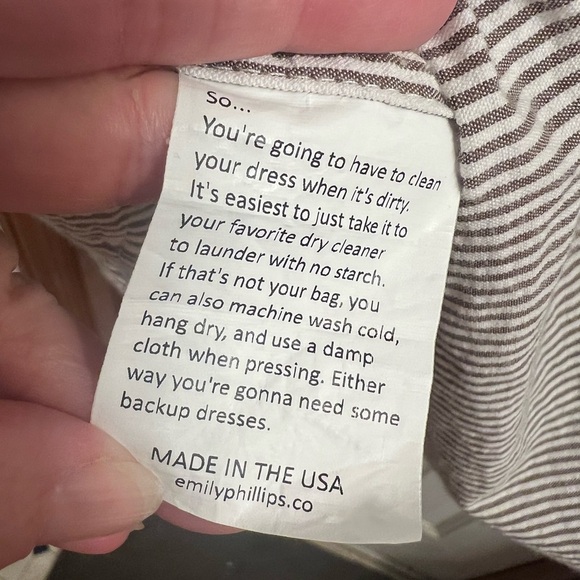 Emily Phillips Made in USA Striped Women’s Dress Sz 2 - Picture 8 of 8